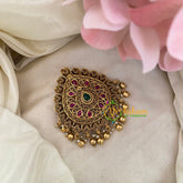 Premium Kemp Single Jada Billai -Bun Billai -Gold Bead with Pearl-G9199