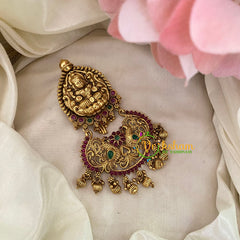 Premium Lakshmi Single Jada Billai -Temple Bun Billai-Two Tier -Gold Bead -G9219