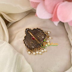 Victorian Diamond Jada Billai -Bun Billai -Tilak-Red-G9263