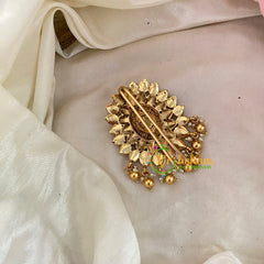 Premium Kemp Single Jada Billai -Bun Billai Flower-Gold Bead-G9195