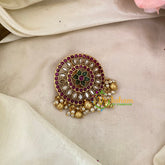 Premium Kemp Single Jada Billai -Bun Billai -Round -Gold Bead-G9186