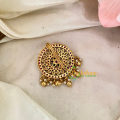 Premium Kemp Single Jada Billai -Bun Billai -Round -Gold Bead-G9186