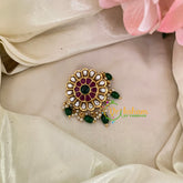 Premium Kemp Single Jada Billai -Bun Billai -Green Bead -G9184