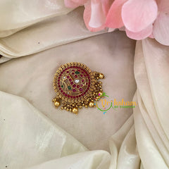 Premium Kemp Single Jada Billai -Bun Billai -Gold Bead-G9182