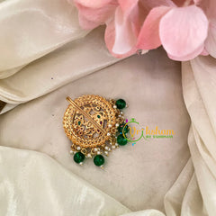 Premium Kemp Single Jada Billai -Bun Billai -Green Bead-G9181