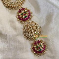 Precious Jadau Kundan Bridal Jada Billai-Hair Accessory-J682