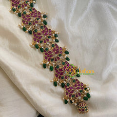 Precious Kemp Jada with Billai-Dual Peacock-Green Bead-G5861