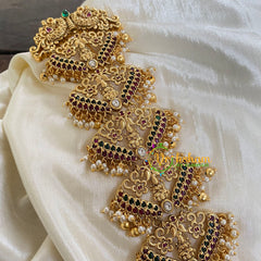 Precious Kemp Lakshmi Jada Billai-Gold Pearl-G5871