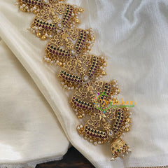 Precious Kemp Lakshmi Jada Billai-Gold Pearl-G5871