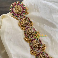 AD stone Lakshmi Billai -Temple Jada Billai -Ghungroo-G5880