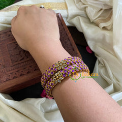 Kada Kundan Bangle -Violet matt -G4843