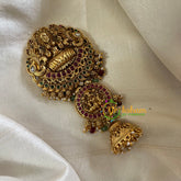 Bridal Jada Bun Billai- Jhumka Jada Billai-Red Green -Lakshmi Billai-G9866