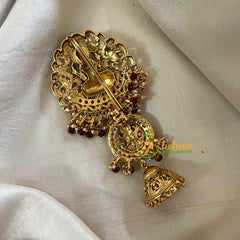 Bridal Jada Bun Billai- Jhumka Jada Billai -Red-G9865