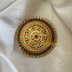 Premium Kemp Single Jada Billai - Chakra Bun Billai -Red Green-G9873