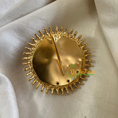 Premium Kemp Single Jada Billai - Chakra Bun Billai -Red Green-G9873