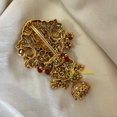 Bridal Jada Bun Billai- Jhumka Jada Billai -Red White Bead- Lakshmi Billai-G9863