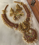 Lakshmi Temple Choker -Kemp lakshmi Neckpiece-G2245