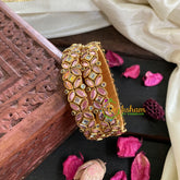 Kada Kundan Bangle -Pastel Pink-G4807