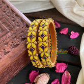 Kada Kundan Bangle - Yellow Blue -G4806