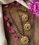 Green Stone Pendant Mangalsutra Chain -G2105