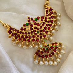 Red Green Traditional Kemp Addigai -Dual Peacock-G7176