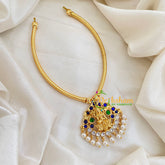 Blue Traditional Kemp Lakshmi Addigai -G7186