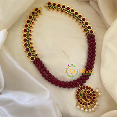Traditional Kemp Bead Neckpiece- Red -G7167