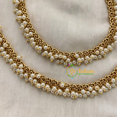 Cluster Pearl Bridal Anklets-G8421