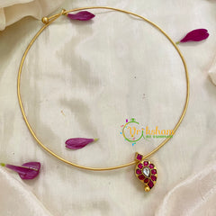 Exquisite Jadau Kundan Hasli Choker-Reversible Pendant Neckpiece - J952