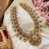 Antique Gold Coin Style Lakshmi 1gm Temple Haram-G9446