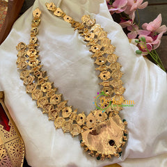 Antique Gold Lakshmi Coin 1gm gold Temple Haram-G9437