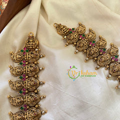 Antique Gold Lakshmi Maanga 1 gm Malai -Temple Haram-G9439