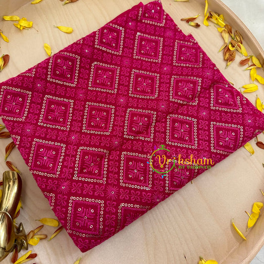 Pink Double Shaded Georgette Saree -VS866