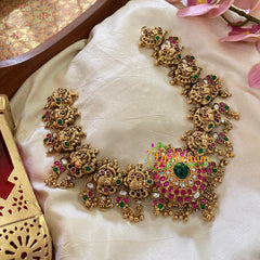 Antique 1 gm Gold Peacock Neckpiece-Mid Length-G9440