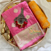 Rose Pink Georgette Saree -VS863