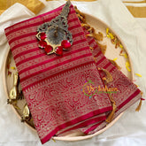 Pinkish Red Georgette Saree -VS854