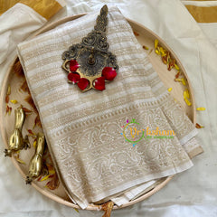 Half White Georgette Saree -VS859