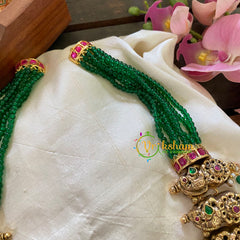 Antique Gold 1 gm gold Lakshmi Temple Haram-G9436