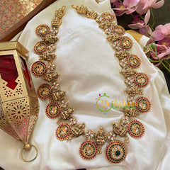 Antique 1 gm Gold Coin Style Temple Haram-G9438