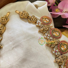 Antique 1 gm Gold Coin Style Temple Haram-G9438