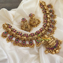 Premium Lakshmi Pendant Short Neckpiece-G7237