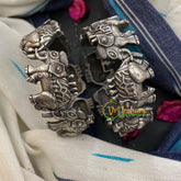 Silver Look Alike Kada Bangles-Elephant-S372