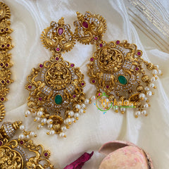 Premium AD Stone Lakshmi Pendant Short Neckpiece -G5926