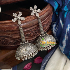 Oxidized Big German Silver Jhumkas -S400