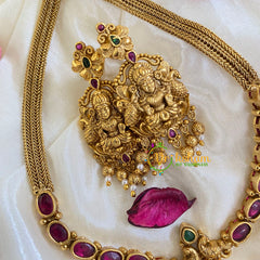 Elegant Lakshmi Pendant Short Neckpiece-G5933