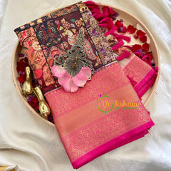 Mixed Kalamkari Saree -Semi Soft Silk Saree -VS895