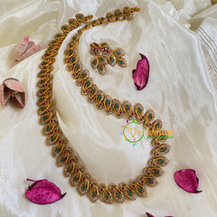 Elegant AD Peacock Maanga Haram -Green-G5935