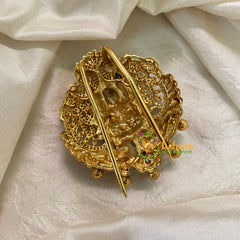 Premium Lakshmi Jada Billai -Bun Billai-White Green- Gold Bead-G8350