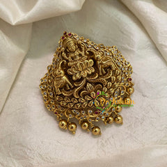 Premium Lakshmi Jada Billai -Bun Billai-Red White -Gold Bead-G8352