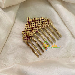 Red Kemp Comb Clip Jada Billai -Comb Billai-G8356
